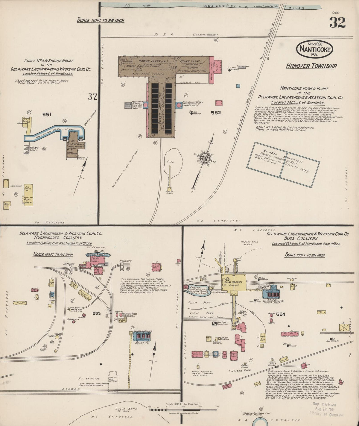 Sanborn Fire Insurance Map from Nanticoke, Luzerne County, Pennsylvania (1920), Sheet #0032 - Historic Sanborn Fire Insurance Map Print, vintage old map wall art, antique decor, genealogy gift, Pennsylvania Pennsylvania map