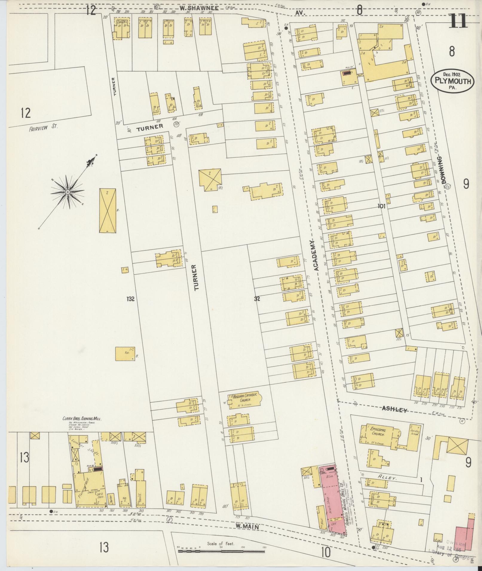 Sanborn Fire Insurance Map from Plymouth, Luzerne County, Pennsylvania (1902), Sheet #0011 - Complete Map Set gallery image, historic Sanborn map, vintage wall art, Pennsylvania Pennsylvania