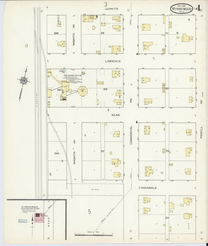 Sanborn Fire Insurance Map from Wynnewood, Garvin County, Oklahoma (1914), Sheet #0004 - Complete Map Set gallery image, historic Sanborn map, vintage wall art, Oklahoma Oklahoma