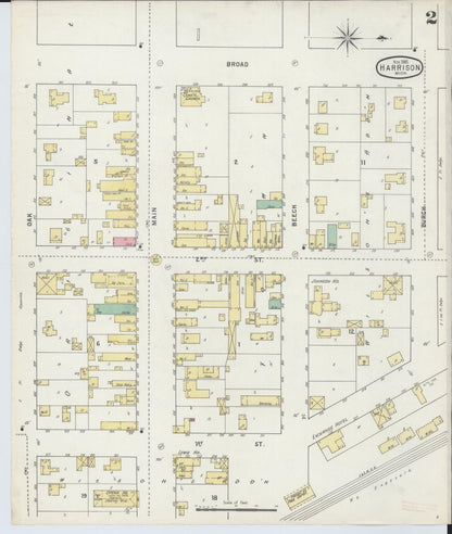Sanborn Fire Insurance Map from Harrison, Clare County, Michigan (1895), Sheet #0002 - Historic Sanborn Fire Insurance Map Print, vintage old map wall art, antique decor, genealogy gift, Michigan Michigan map
