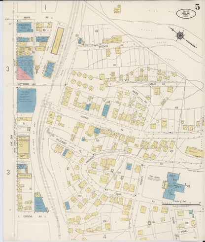 Sanborn Fire Insurance Map from Miami, Gila County, Arizona (1917), Sheet #0005 - Complete Map Set gallery image, historic Sanborn map, vintage wall art, Arizona Arizona