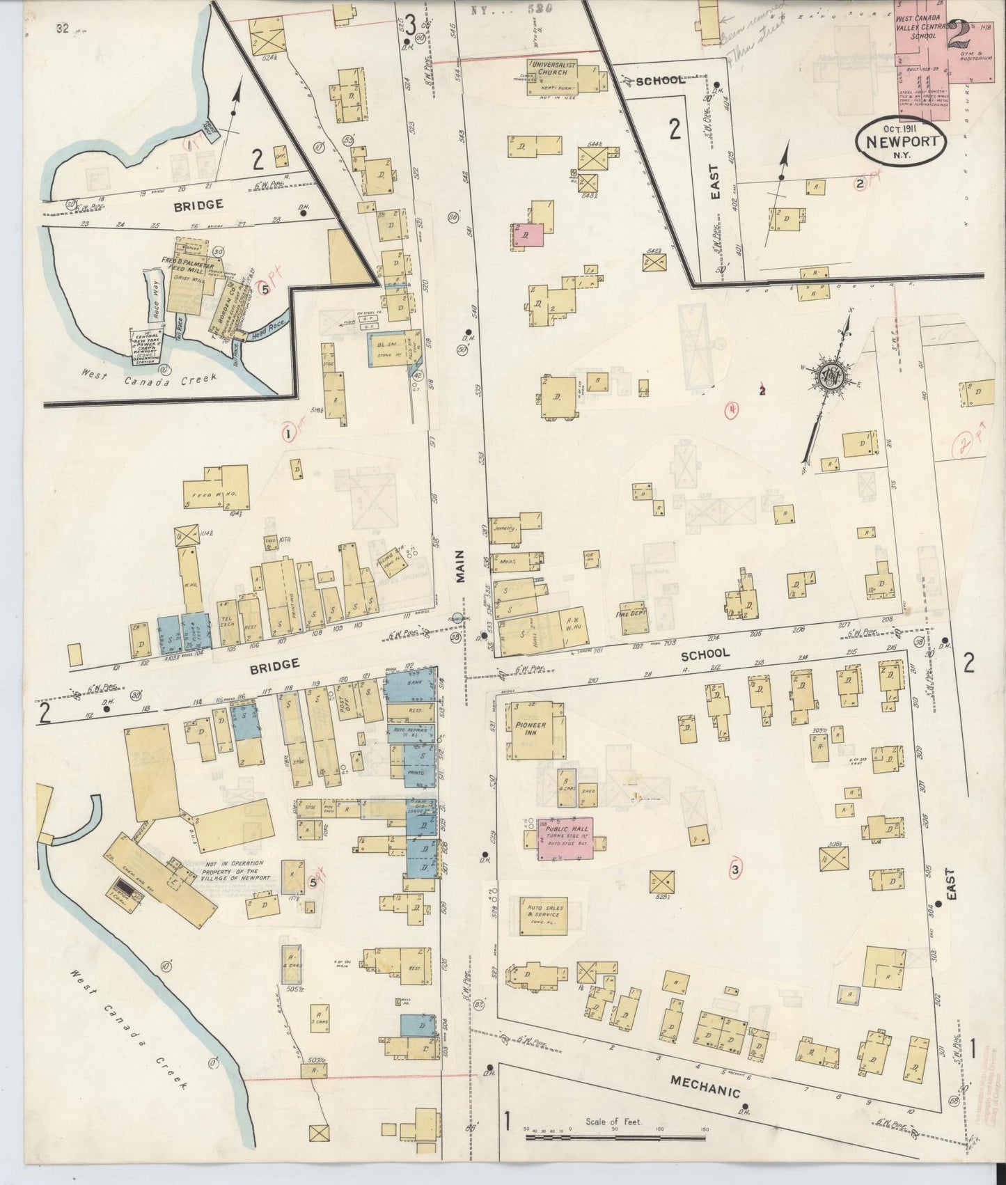 Sanborn Fire Insurance Map from Newport, Herkimer County, New York (1938), Sheet #0002 - Historic Sanborn Fire Insurance Map Print, vintage old map wall art, antique decor, genealogy gift, New York New York map