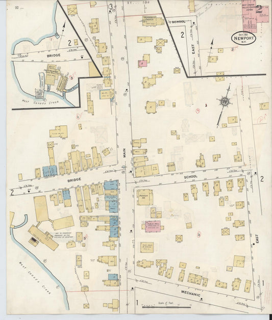 Sanborn Fire Insurance Map from Newport, Herkimer County, New York (1938), Sheet #0002 - Historic Sanborn Fire Insurance Map Print, vintage old map wall art, antique decor, genealogy gift, New York New York map