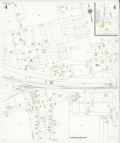 Sanborn Fire Insurance Map from Mendenhall, Simpson County, Mississippi (1940), Sheet #0004 - Complete Map Set gallery image, historic Sanborn map, vintage wall art, Mississippi Mississippi