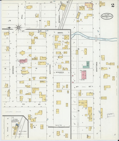 Sanborn Fire Insurance Map from Reedsville, Manitowoc County, Wisconsin (1906), Sheet #0002 - Complete Map Set gallery image, historic Sanborn map, vintage wall art, Wisconsin Wisconsin