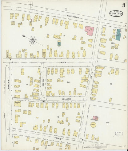 Sanborn Fire Insurance Map from Herkimer, Herkimer County, New York (1895), Sheet #0003 - Complete Map Set gallery image, historic Sanborn map, vintage wall art, New York New York