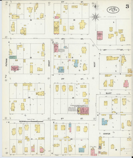 Sanborn Fire Insurance Map from Peru, La Salle County, Illinois (1902), Sheet #0003 - Historic Sanborn Fire Insurance Map Print, vintage old map wall art, antique decor, genealogy gift, Illinois Illinois map