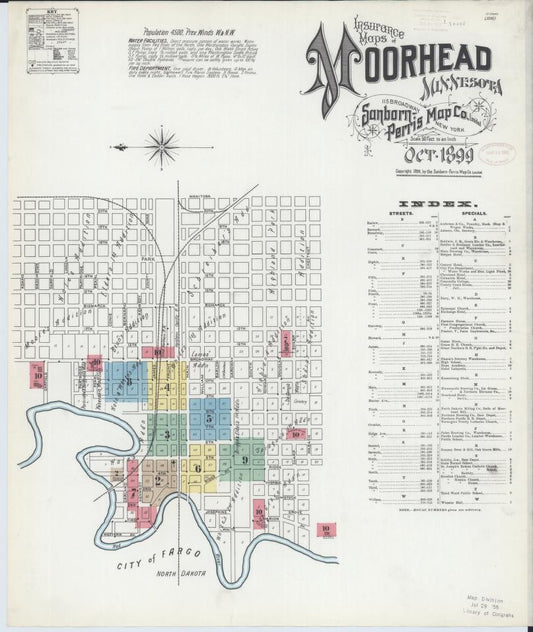 Sanborn Fire Insurance Map from Moorhead, Clay County, Minnesota. (1899) – Map View