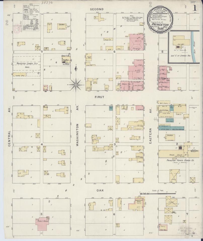 Sanborn Fire Insurance Map from Princeton, Mille Lacs County, Minnesota. (1894) – Map View