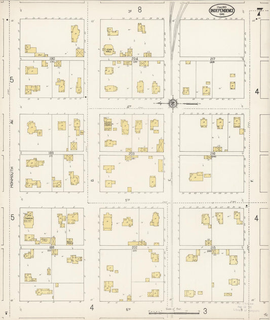 Sanborn Fire Insurance Map from Independence, Polk County, Oregon (1913), Sheet #0007 - Historic Sanborn Fire Insurance Map Print, vintage old map wall art, antique decor, genealogy gift, Oregon Oregon map