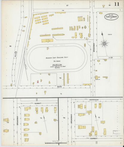 Sanborn Fire Insurance Map from Fort Edward, Washington County, New York (1900), Sheet #0011 - Historic Sanborn Fire Insurance Map Print, vintage old map wall art, antique decor, genealogy gift, New York New York map