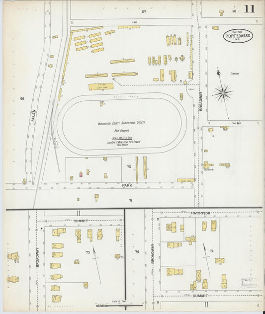Sanborn Fire Insurance Map from Fort Edward, Washington County, New York (1900), Sheet #0011 - Historic Sanborn Fire Insurance Map Print, vintage old map wall art, antique decor, genealogy gift, New York New York map