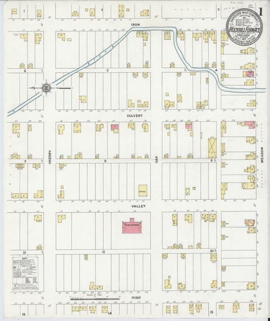Sanborn Fire Insurance Map from Rockhill Furnace, Huntingdon County, Pennsylvania (1911), Sheet #0001 - Historic Sanborn Fire Insurance Map Print, vintage old map wall art, antique decor, genealogy gift, Pennsylvania Pennsylvania map