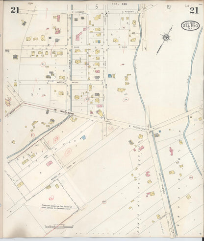Sanborn Fire Insurance Map from Del Rio, Val Verde County, Texas (1948), Sheet #0021 - Complete Map Set gallery image, historic Sanborn map, vintage wall art, Texas Texas