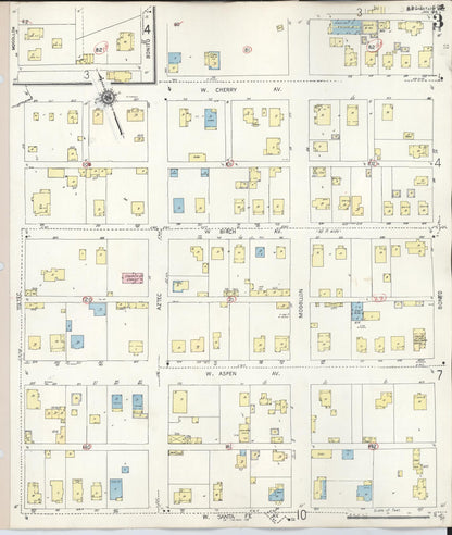 Sanborn Fire Insurance Map from Flagstaff, Coconino County, Arizona (1948), Sheet #0003 - Complete Map Set gallery image, historic Sanborn map, vintage wall art, Arizona Arizona
