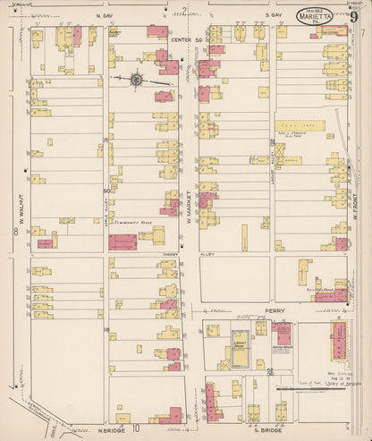 Sanborn Fire Insurance Map from Marietta, Lancaster County, Pennsylvania (1922), Sheet #0009 - Complete Map Set gallery image, historic Sanborn map, vintage wall art, Pennsylvania Pennsylvania
