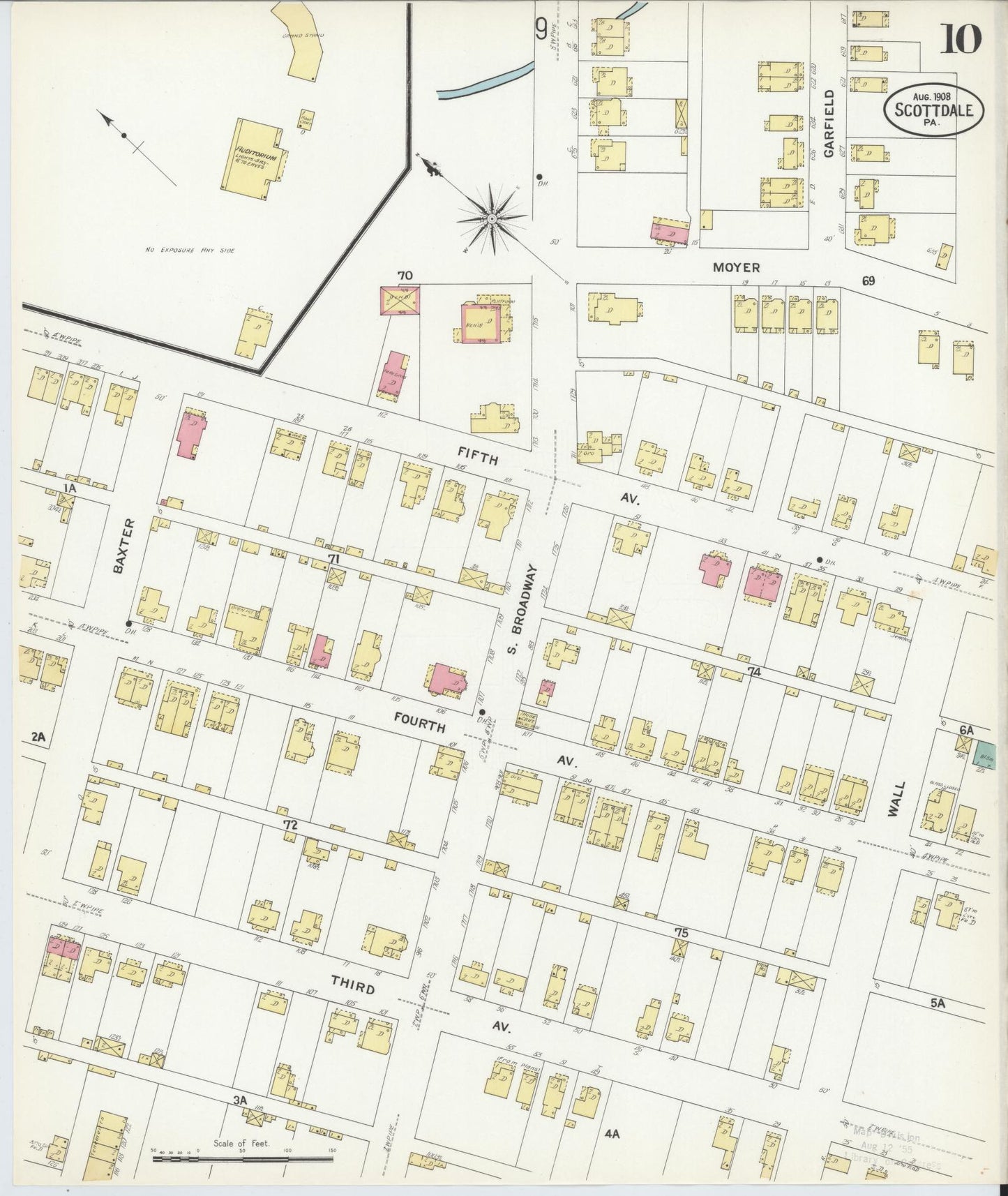 Sanborn Fire Insurance Map from Scottdale, Westmoreland County, Pennsylvania (1908), Sheet #0010 - Complete Map Set gallery image, historic Sanborn map, vintage wall art, Pennsylvania Pennsylvania