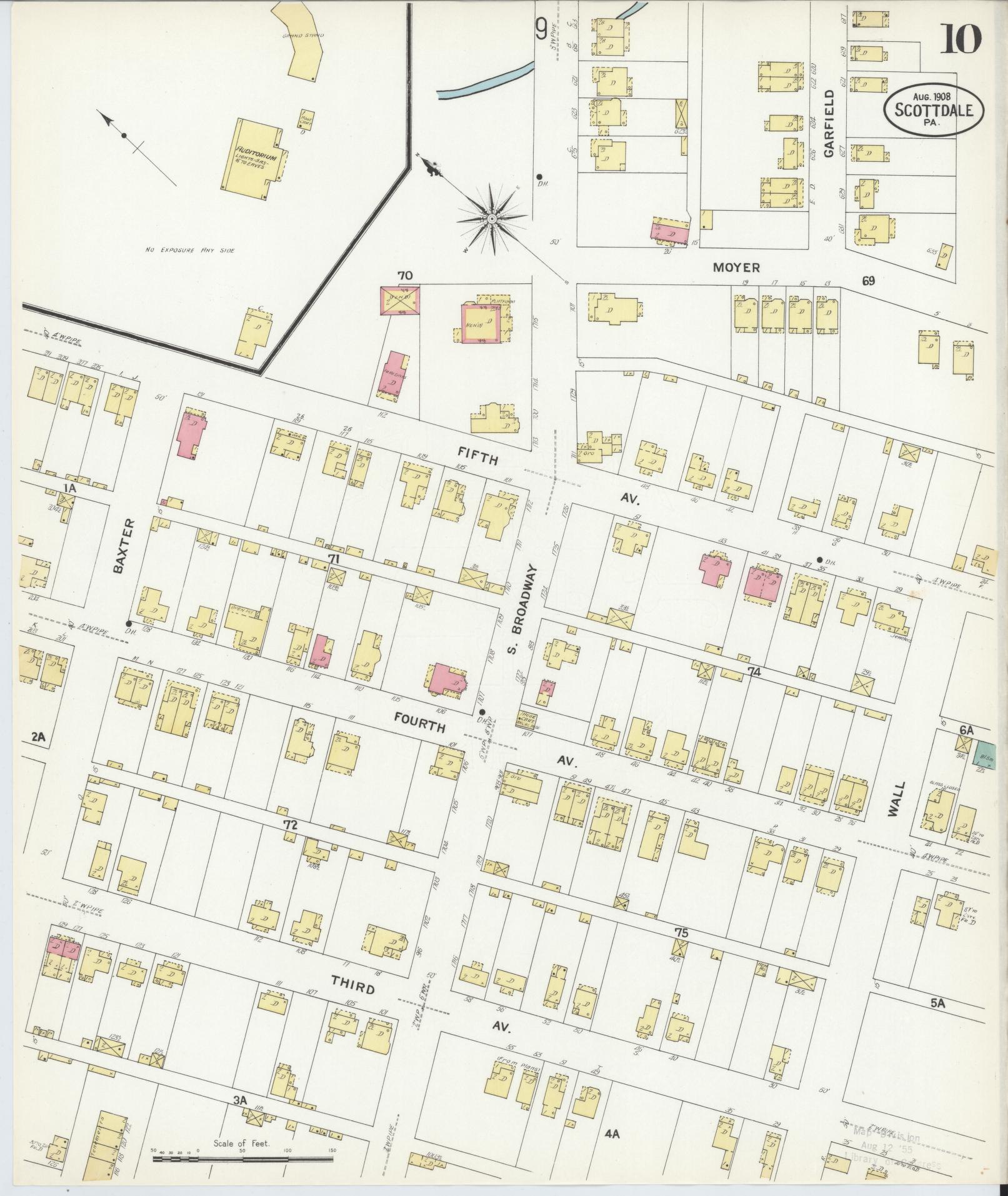 Sanborn Fire Insurance Map from Scottdale, Westmoreland County, Pennsylvania (1908), Sheet #0010 - Complete Map Set gallery image, historic Sanborn map, vintage wall art, Pennsylvania Pennsylvania