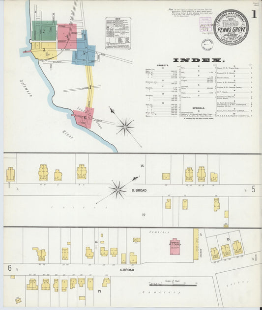 Sanborn Fire Insurance Map from Penns Grove, Salem County, New Jersey. (1902) – Historic Sanborn Fire Insurance Map Print