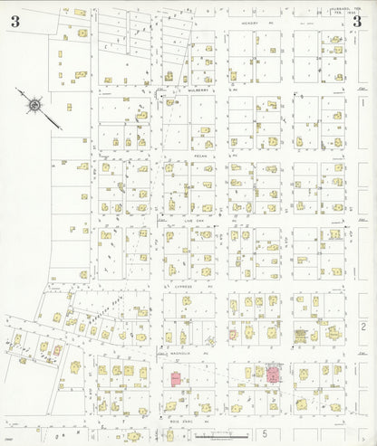 Sanborn Fire Insurance Map from Hubbard, Hill County, Texas (1935), Sheet #0003 - Complete Map Set gallery image, historic Sanborn map, vintage wall art, Texas Texas