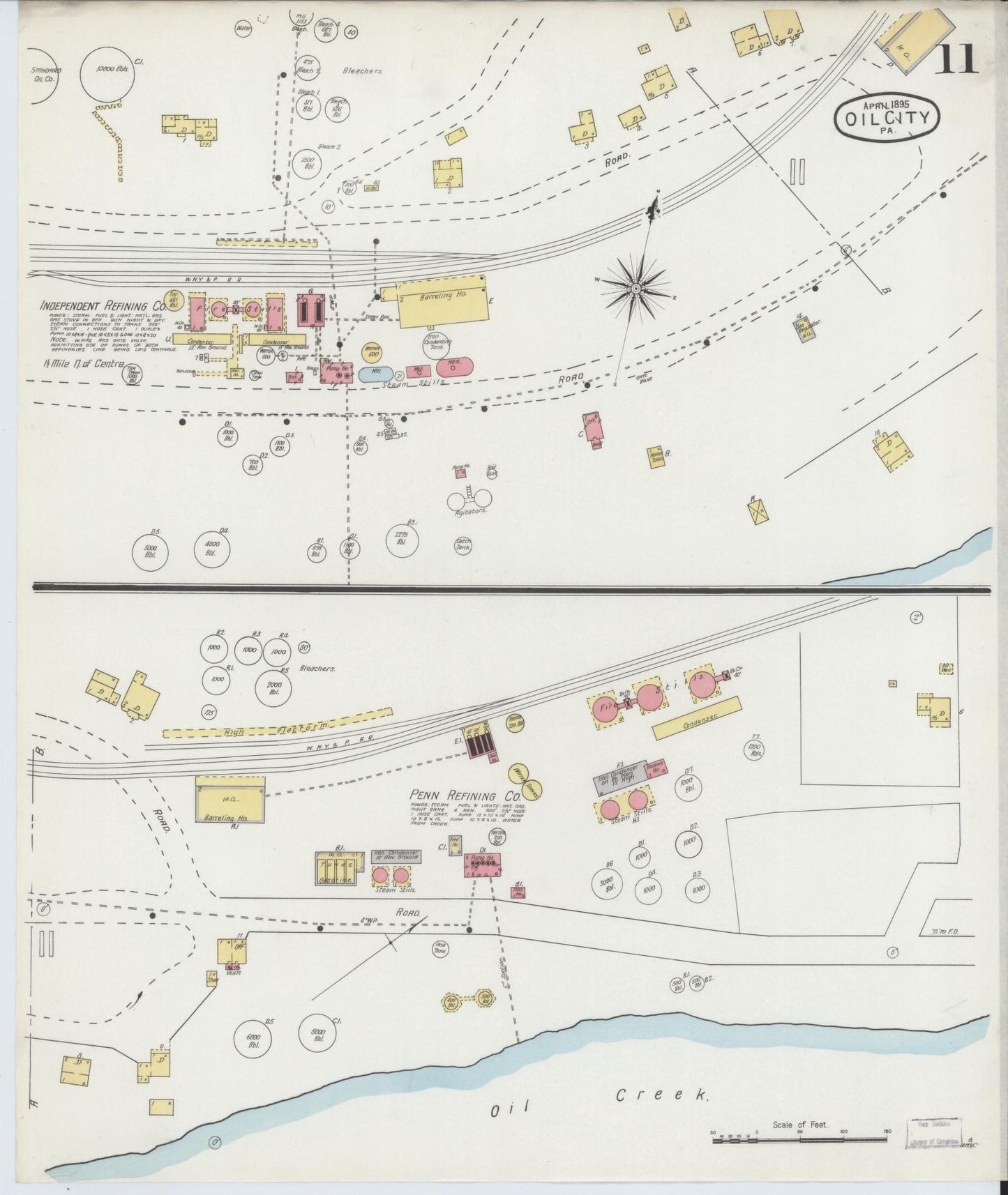 Sanborn Fire Insurance Map from Oil City, Venango County, Pennsylvania (1895), Sheet #0011 - Complete Map Set gallery image, historic Sanborn map, vintage wall art, Pennsylvania Pennsylvania