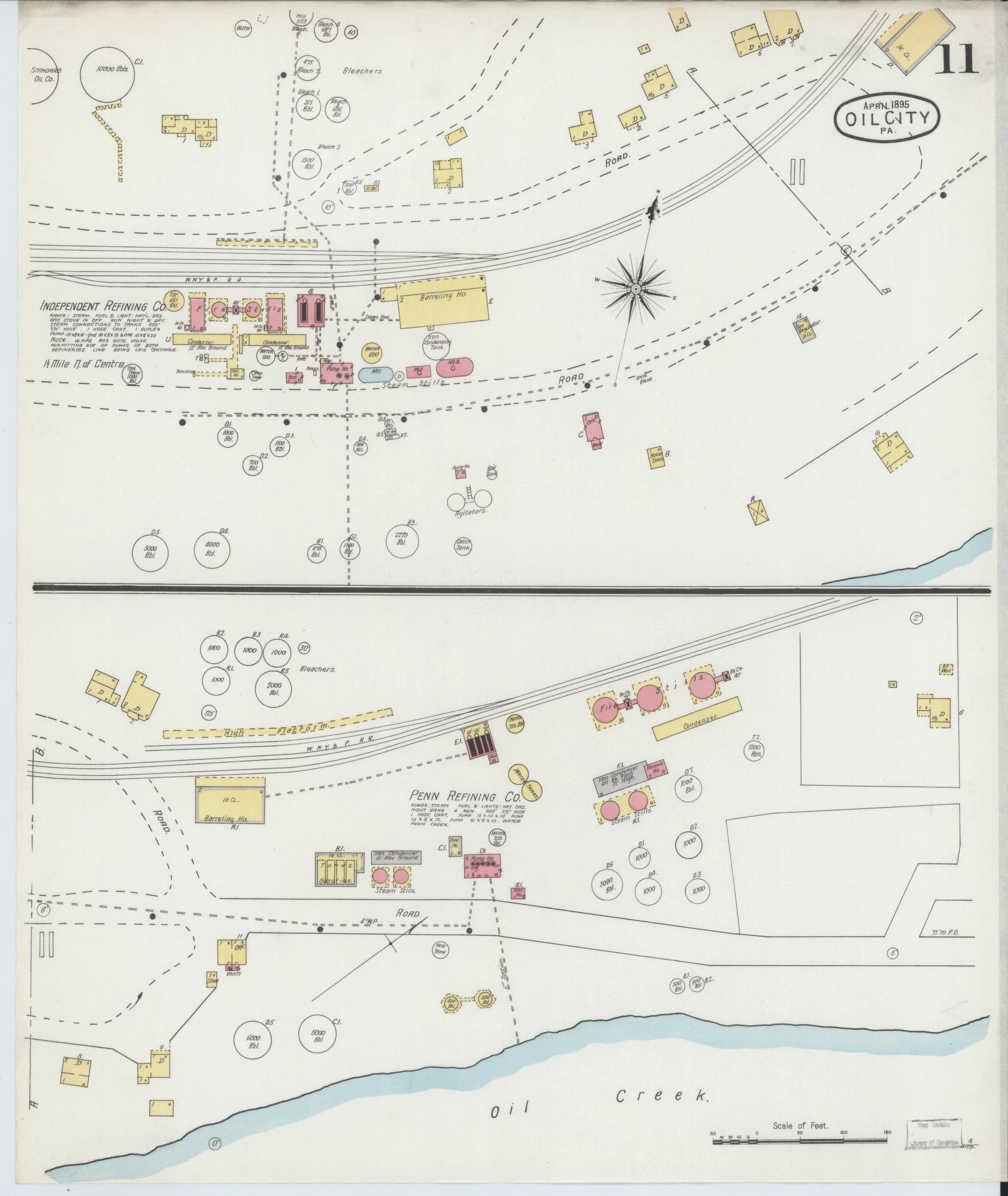 Sanborn Fire Insurance Map from Oil City, Venango County, Pennsylvania (1895), Sheet #0011 - Complete Map Set gallery image, historic Sanborn map, vintage wall art, Pennsylvania Pennsylvania