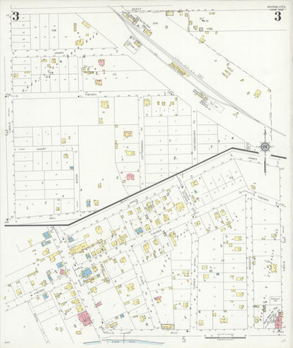 Sanborn Fire Insurance Map from Boerne, Kendall County, Texas (1937), Sheet #0003 - Historic Sanborn Fire Insurance Map Print, vintage old map wall art, antique decor, genealogy gift, Texas Texas map