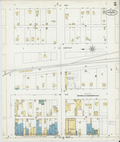 Sanborn Fire Insurance Map from Newkirk, Kay County, Oklahoma (1903), Sheet #0002 - Complete Map Set gallery image, historic Sanborn map, vintage wall art, Oklahoma Oklahoma