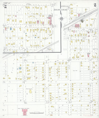 Sanborn Fire Insurance Map from Wyanet, Bureau County, Illinois (1932), Sheet #0002 - Historic Sanborn Fire Insurance Map Print, vintage old map wall art, antique decor, genealogy gift, Illinois Illinois map