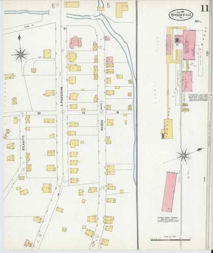 Sanborn Fire Insurance Map from Brookville, Jefferson County, Pennsylvania (1904), Sheet #0011 - Historic Sanborn Fire Insurance Map Print, vintage old map wall art, antique decor, genealogy gift, Pennsylvania Pennsylvania map