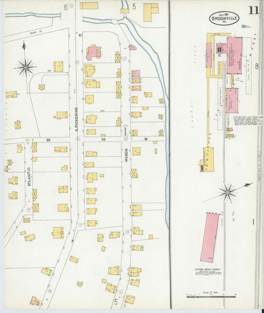 Sanborn Fire Insurance Map from Brookville, Jefferson County, Pennsylvania (1904), Sheet #0011 - Historic Sanborn Fire Insurance Map Print, vintage old map wall art, antique decor, genealogy gift, Pennsylvania Pennsylvania map