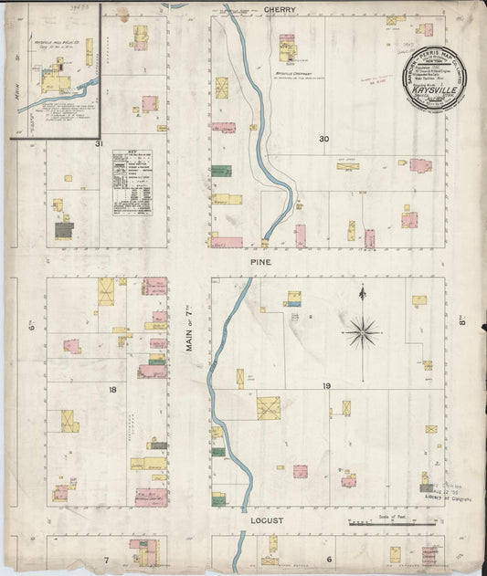 Sanborn Fire Insurance Map from Kaysville, Davis County, Utah (1894), Sheet #0001 - Historic Sanborn Fire Insurance Map Print, vintage old map wall art, antique decor, genealogy gift, Utah Utah map