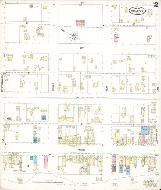 Sanborn Fire Insurance Map from Bellevue, Blaine County, Idaho (1897), Sheet #0002 - Historic Sanborn Fire Insurance Map Print, vintage old map wall art, antique decor, genealogy gift, Idaho Idaho map