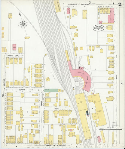 Sanborn Fire Insurance Map from Kingston, Luzerne County, Pennsylvania (1903), Sheet #0002 - Complete Map Set gallery image, historic Sanborn map, vintage wall art, Pennsylvania Pennsylvania