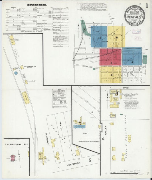 Sanborn Fire Insurance Map from Spring Valley, Fillmore County, Minnesota. (1909) – Map View