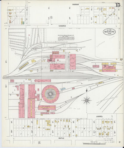 Sanborn Fire Insurance Map from Brainerd, Crow Wing County, Minnesota (1902), Sheet #0015 - Complete Map Set gallery image, historic Sanborn map, vintage wall art, Minnesota Minnesota