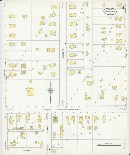Sanborn Fire Insurance Map from Plainfield, Will County, Illinois (1912), Sheet #0004 - Complete Map Set gallery image, historic Sanborn map, vintage wall art, Illinois Illinois