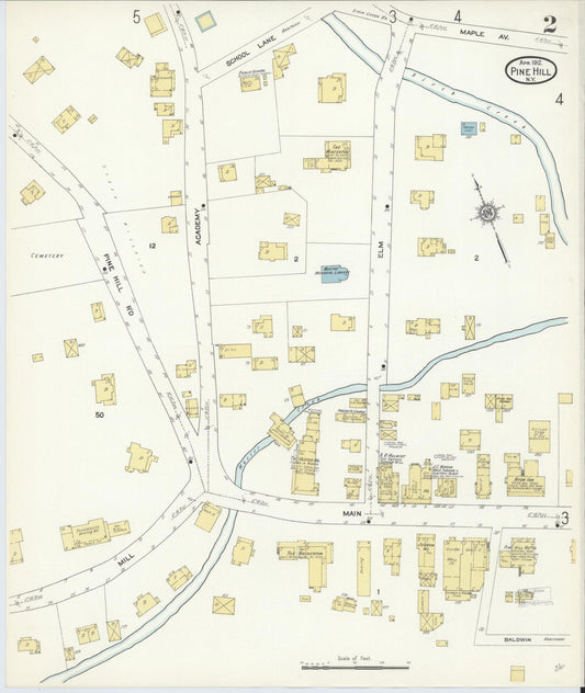 Sanborn Fire Insurance Map from Pine Hill, Ulster County, New York. (1912), Sheet 2 – Historic Sanborn Fire Insurance Map Print