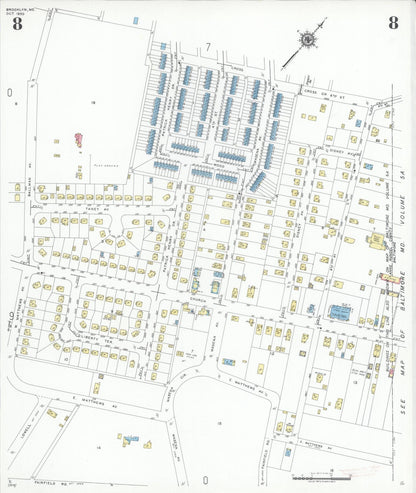 Sanborn Fire Insurance Map from Brooklyn, Anne Arundel County, Maryland (1950), Sheet #0008 - Complete Map Set gallery image, historic Sanborn map, vintage wall art, Maryland Maryland