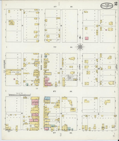 Sanborn Fire Insurance Map from Stillwater, Payne County, Oklahoma (1895), Sheet #0002 - Complete Map Set gallery image, historic Sanborn map, vintage wall art, Oklahoma Oklahoma