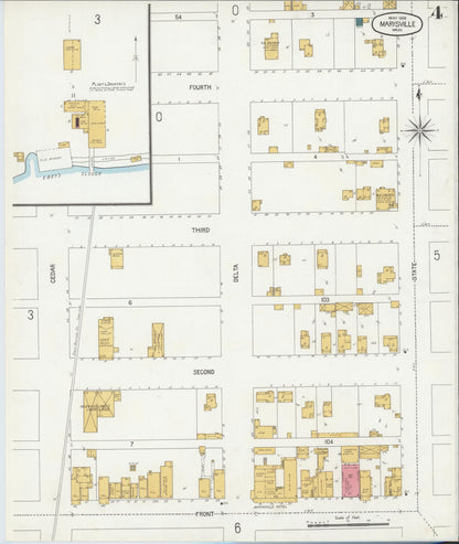 Sanborn Fire Insurance Map from Marysville, Snohomish County, Washington (1906), Sheet #0004 - Complete Map Set gallery image, historic Sanborn map, vintage wall art, Washington Washington