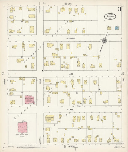 Sanborn Fire Insurance Map from Plano, Kendall County, Illinois (1921), Sheet #0003 - Historic Sanborn Fire Insurance Map Print, vintage old map wall art, antique decor, genealogy gift, Illinois Illinois map
