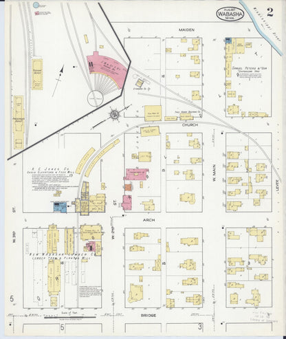 Sanborn Fire Insurance Map from Wabasha, Wabasha County, Minnesota (1917), Sheet #0002 - Historic Sanborn Fire Insurance Map Print, vintage old map wall art, antique decor, genealogy gift, Minnesota Minnesota map