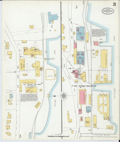 Sanborn Fire Insurance Map from Houghton, Houghton County, Michigan (1900), Sheet #0003 - Complete Map Set gallery image, historic Sanborn map, vintage wall art, Michigan Michigan