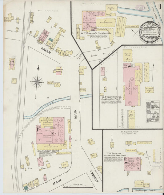 Sanborn Fire Insurance Map from Woodbridge, Middlesex County, New Jersey. (1886) – Historic Sanborn Fire Insurance Map Print