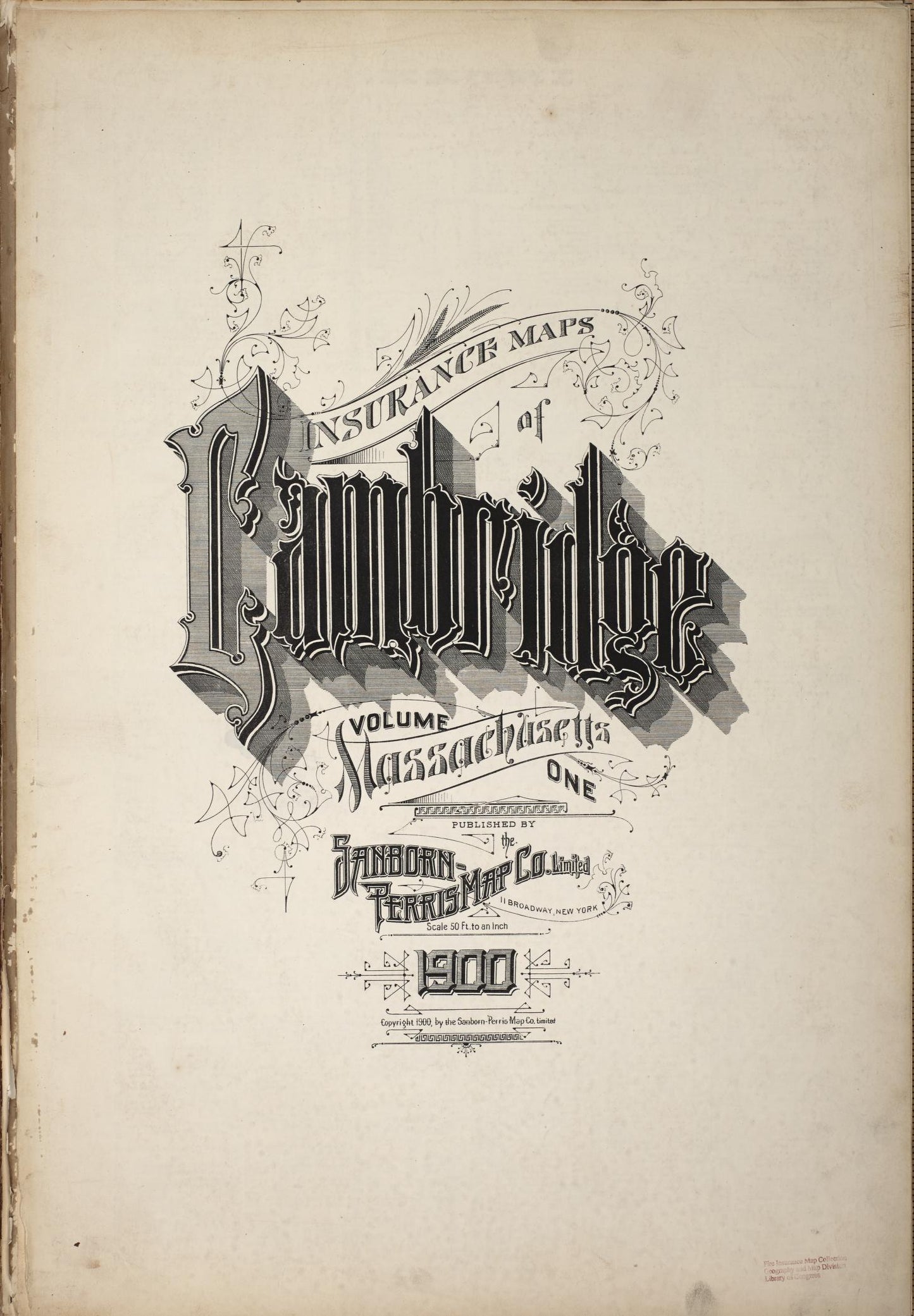Sanborn Fire Insurance Map from Cambridge, Middlesex County, Massachusetts (1900), Sheet #0001 - Complete Map Set gallery image, historic Sanborn map, vintage wall art, Massachusetts Massachusetts