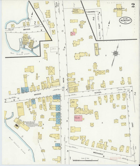 Sanborn Fire Insurance Map from Newport, Herkimer County, New York (1911), Sheet #0002 - Historic Sanborn Fire Insurance Map Print, vintage old map wall art, antique decor, genealogy gift, New York New York map