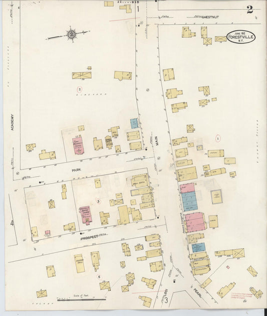 Sanborn Fire Insurance Map from Forestville, Chautauqua County, New York (1941), Sheet #0002 - Historic Sanborn Fire Insurance Map Print, vintage old map wall art, antique decor, genealogy gift, New York New York map