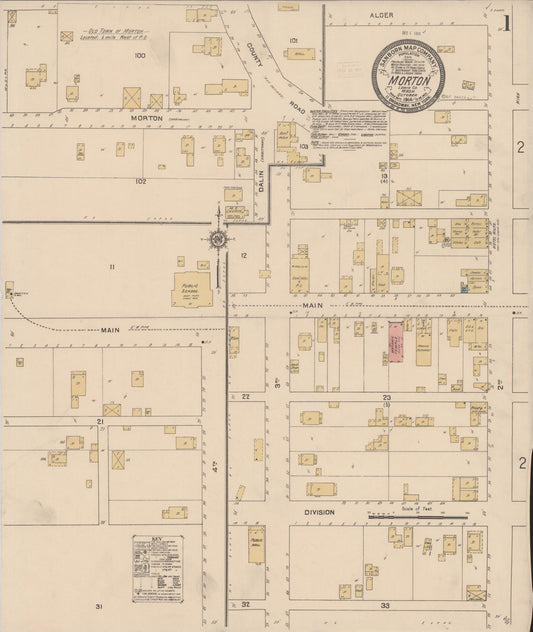 Sanborn Fire Insurance Map from Morton, Lewis County, Washington (1914), Sheet #0001 - Historic Sanborn Fire Insurance Map Print, vintage old map wall art, antique decor, genealogy gift, Washington Washington map