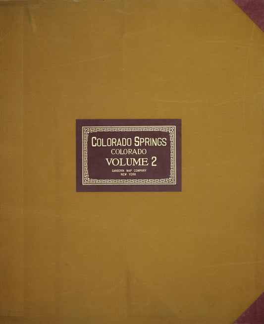 Sanborn Fire Insurance Map from Colorado Springs, El Paso County, Colorado (Unknown), Sheet #0001 - Historic Sanborn Fire Insurance Map Print, vintage old map wall art, antique decor, genealogy gift, Colorado Colorado map